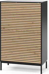 Komoda Vicco Eliza Zlatý dub power/antracit 76 x 120 cm s 5 zásuvkami, Model 54754
