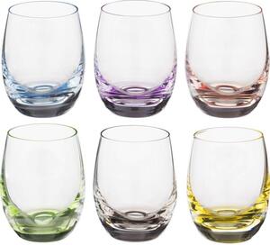 BOHEMIA RAINBOW SKLENICE NA LIKÉR 60 ML SADA 6 KS