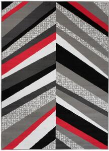 Kusový koberec PP Rico šedočervený 200x200cm