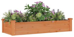 Zahradní vyvýšený záhon s vložkou hnědý 120x45x25cm masiv jedle