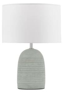 NOVA LUCE stolní lampa CHEMPO šedý beton a kov bílé stínidlo E27 1x12W 230V IP20 bez žárovky 9050166