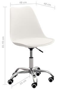 Kancelářské židle Lewry - 2 ks - umělá kůže | bílé
