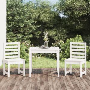 3dílný zahradní bistro set bílý masivní borové dřevo 3154672