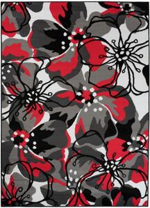 Kusový koberec PP Velké květy červený 120x170cm