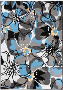 Kusový koberec PP Velké květy modrý 200x300cm