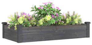 Zahradní vyvýšený záhon s vložkou šedý 120x60x25 cm masiv jedle