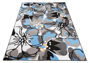 Kusový koberec PP Velké květy modrý 120x170cm