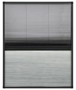 Plisovaná okenní síť proti hmyzu se zástěnou hliník 80 x 100 cm