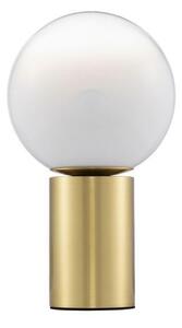 NOVA LUCE stolní lampa JIAN mosazný zlatý kov a bílé sklo s přechody E27 1x12W 230V IP20 bez žárovky 9028842