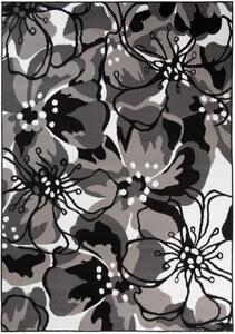 Kusový koberec PP Velké květy šedý 120x170cm