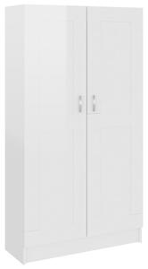 Knihovna Richy - dřevotříska - 82,5x30,5x150 cm | bílá s vysokým leskem