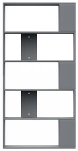 Knihovna/zástěna do pokoje - dřevotříska- šedá | 80x24x159 cm
