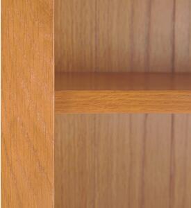 Úzká knihovna Cattford -masivní dubové dřevo a MDF | 52x22,5x170 cm