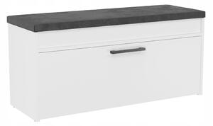Botník s sedátkem TopEshop 100 x 49 x 35 cm bílý