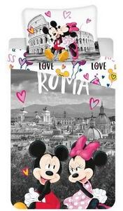 Jerry Fabrics Bavlněné povlečení Mickey and Minnie in Rome, 140 x 200 cm, 70 x 90 cm