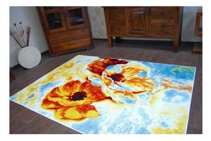 Kusový koberec Květy žlutý 160x220cm