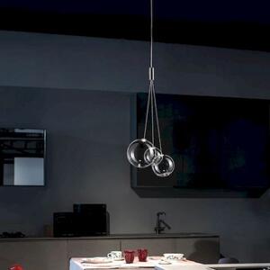 Studio Italia Design Závěsné svítidlo Radom z červenozlatého foukaného skla, 3 x 1W LED 2700 K, prům.29 cm 164004