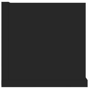 Nástěnná police Grazer na CD - dřevotříska - černá vysoký lesk | 100x18x18cm