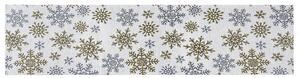Vánoční běhoun Snowflakes bílá, 33 x 140 cm