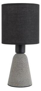 NOVA LUCE stolní lampa ZERO šedý beton a černé stínidlo E14 1x5W 230V IP20 bez žárovky 9577161