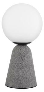NOVA LUCE stolní lampa ZERO šedý beton a opálové sklo G9 1x5W 230V IP20 bez žárovky 9577010