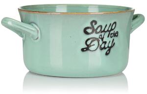 Kameninová miska na polévku Soup 500 ml zelená
