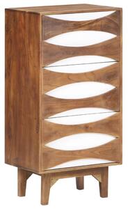 Komoda Henndon se zásuvkami - masivní akáciové dřevo | 44x35x90 cm