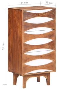 Komoda Henndon se zásuvkami - masivní akáciové dřevo | 44x35x90 cm