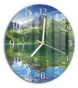 Skleněné hodiny na stěnu Horské jezero zsob-fi30-00086669
