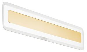 Linea Light 8888 Antille_S, nástěnné svítidlo z pískovaného skla a zlaté, 28W LED 3000K, délka 61,4cm