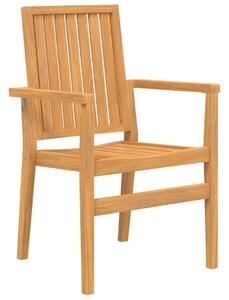 Stohovatelné zahradní židle 8 ks 56,5x57,5x91 cm masivní teak