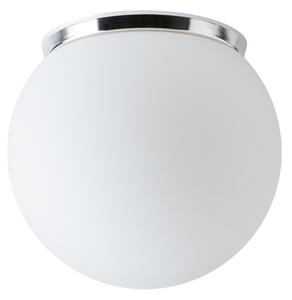 OSMONT STY44981 STYX 1 stropní/nástěnné skleněné svítidlo chrom / bílá IP65 25W E27