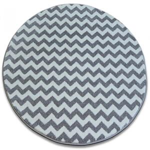 Kusový koberec Nero šedobílý kruh 100cm
