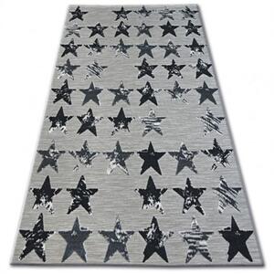 Kusový koberec PP Hvězdy šedý 200x290cm