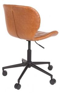 Zuiver Hnědá koženková kancelářská židle ZUIVER OMG 1300006