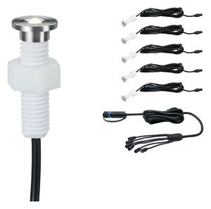 Paulmann 93694 Plug&Shine Micro Pen, rozšiřovací set šroubovacích svítidel do terasy 5x0,22W LED 3000K stmívatelné, IP67