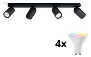Philips - LED RGBW Stmívatelné bodové svítidlo 4xGU10/4,8W/230V3000K černá + DO