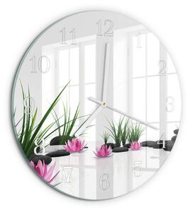 Skleněné hodiny na stěnu Lotosový květ zsob-fi30-00080173