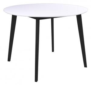House Nordic Jídelní stůl VOJENS 105 cm,bílý, černá podnož 2201033