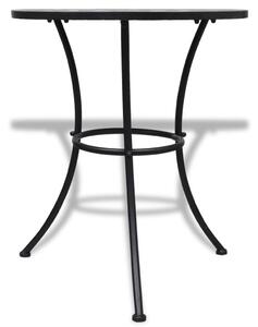 Bistro stolek terakota a bílý 60 cm mozaika