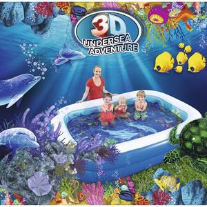 Bestway Nafukovací bazén 3D mořský svět, 262 x 175 x 51 cm