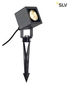 SLV 231035 Nautilus 10, venkovní reflektor s trnem a vidlicí do zásuvky, 9W LED 3000K, antracit, délka 7cm, IP65