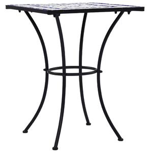 Mozaikový bistro stolek modrobílý 60 cm keramika