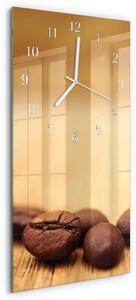 Skleněné hodiny vertikální Fazole zsppb-30x60-00082761