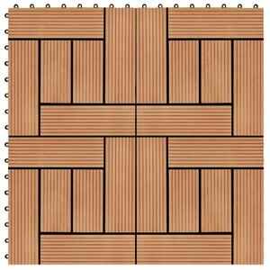 Terasové dlaždice z dřevoplastu - 11 ks - odstín teak | 30x30 cm