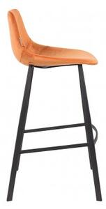 Dutchbone Barová židle FRANKY VELVET ORANGE 1500072