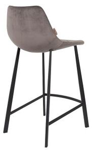 Dutchbone Barová židle FRANKY STOOL VELVET GREY 1500066