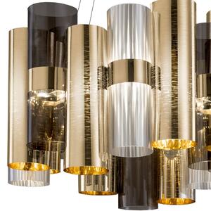 Slamp La-Lollona Gold suspension 4, designové závěsné svítidlo, 242W LED 2700K stmívatelné, průměr 100cm
