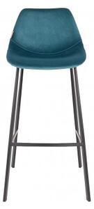 Dutchbone Barová židle FRANKY VELVET PETROL 1500071
