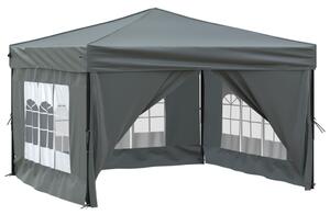 Skládací party stan s bočními stěnami antracitový 3 x 3 m
